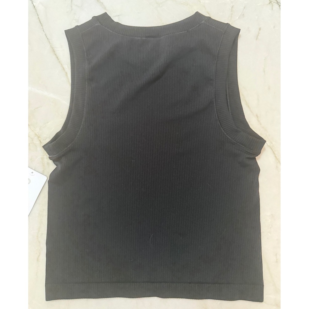 Women's Athleta Renew Seamless Muscle Tank Black Ribbed Top Size Large NWT - Picture 7 of 8